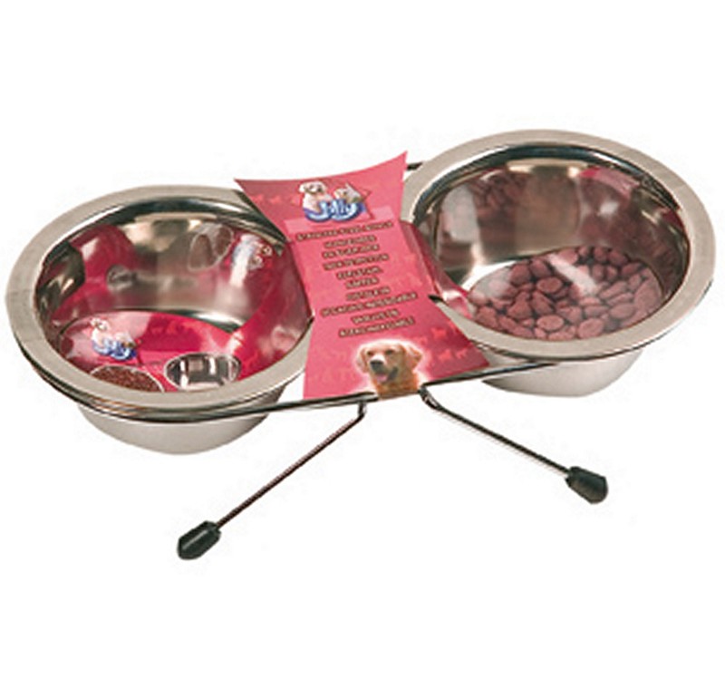 Flamingo 2 li Çelik Köpek Mama Kabı Seti 14CM 7,5 L -