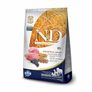 N&D Düşük Tahıllı Kuzu Yaban Mersini Orta Irk Köpek Maması 2,5 Kg