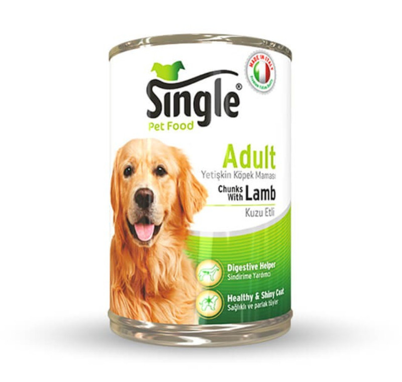 Single Kuzu Etli Yetişkin Köpek Konservesi 415 Gr -