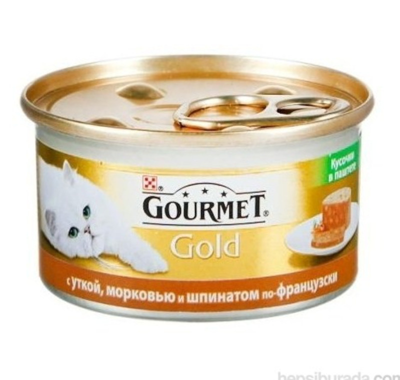 Gourmet Gold Kıyılmış Ördek ve Sebzeli Kedi Konservesi 85 Gr