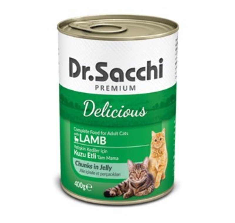 Dr. Sacchi Kedi Konserve Kuzu Etli 400gr. -88587