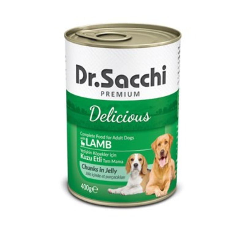 Dr.Sacchi Kuzu Etli Köpek Konserve 400 Gr. -Drs3