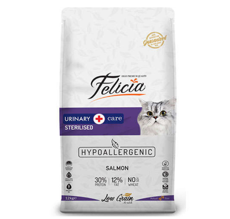 Felicia Light&Sterilised Düşük Tahıllı Somonlu Kısırlaştırılmış Kedi Maması 12 Kg -