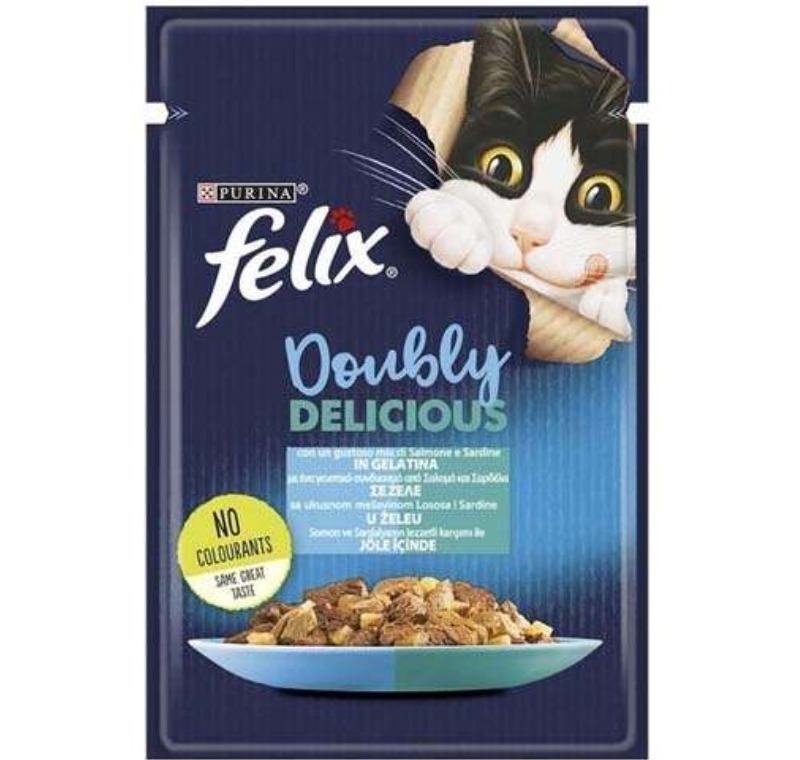 Felix Çifte Lezzet Somon & Alabalık Kedi Yaş Mama 85 Gr.