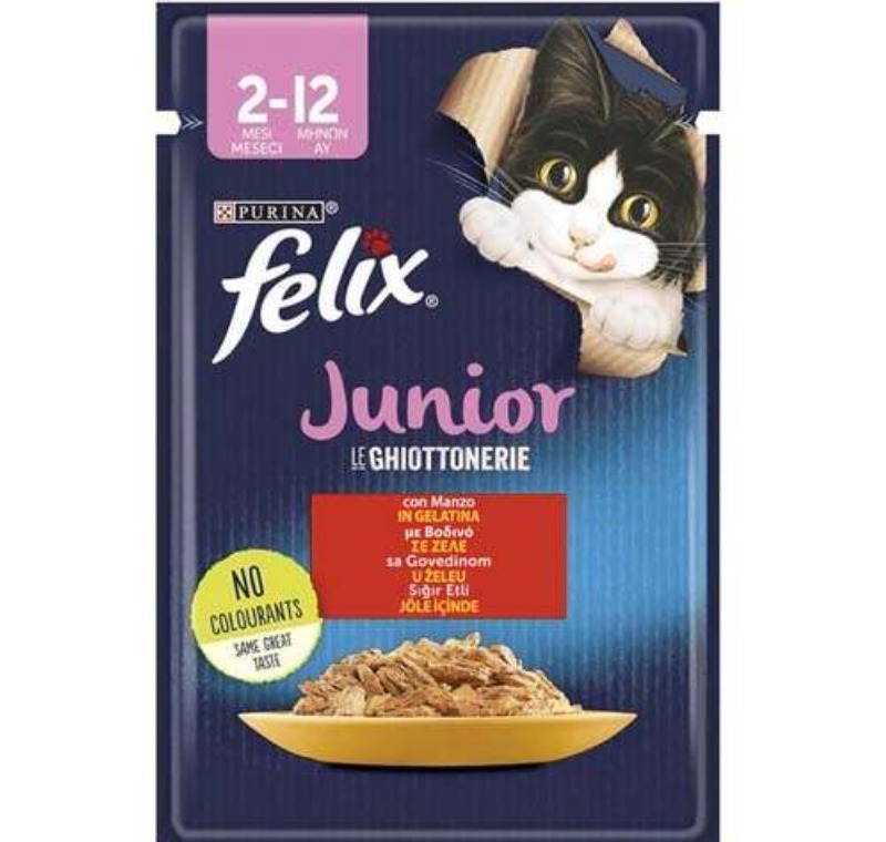 Felix Yavru Sığır Etli Kedi Yaş Mama 85 Gr.