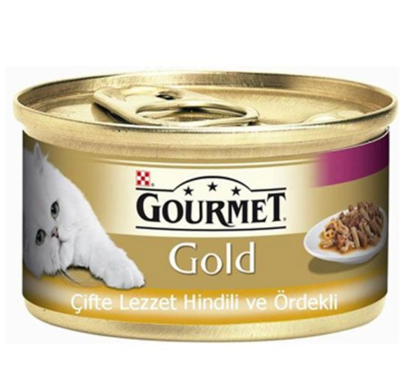 Gourmet Gold Çifte Lezzet Hindi ve Ördekli Kedi Konservesi 85 Gr