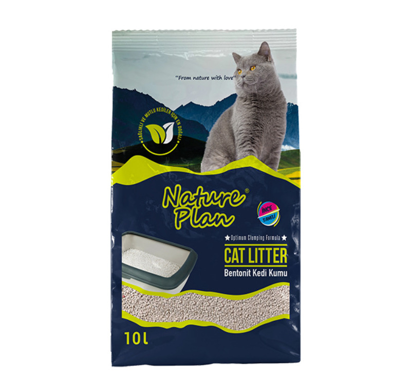 Nature Plan 10 Lt İnce Taneli Kokusuz Bentonit Kedi Kumu -