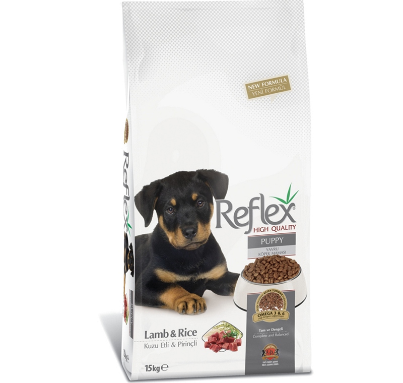 Reflex Kuzu & Pirinçli Yavru Köpek Maması 15 Kg. -