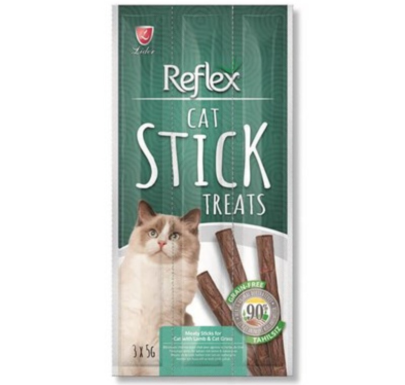 Reflex Kuzulu ve Kedi Otlu Kedi Ödül Çubuğu 5 Gr 3 Adet -RFT-024