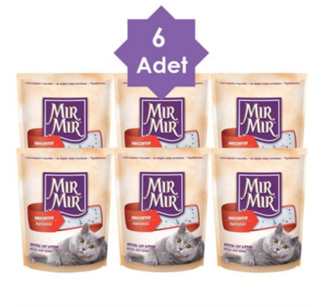 Mirmir Kristal Kedi Kumu 3 8 Lt 6 Adet Orjinal Koli Silika Kedi Kumu